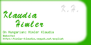 klaudia himler business card